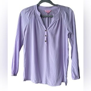 Lilly Pulitzer Lavender Silk Blouse - Flawed (see description)